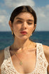 IVORY COLOR HAND EARRING SILVER